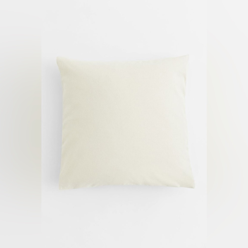 H&M Home NWT Cotton Canvas Cushion Cover Set of 2 20x20 Cream